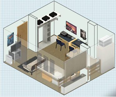 DesignYourDorm - создание дизайна интерьера в 3D (онлайн)