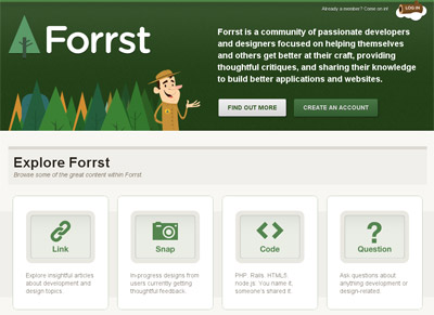 Forrst - социальная сеть для дизайнеров и веб-разработчиков (онлайн)