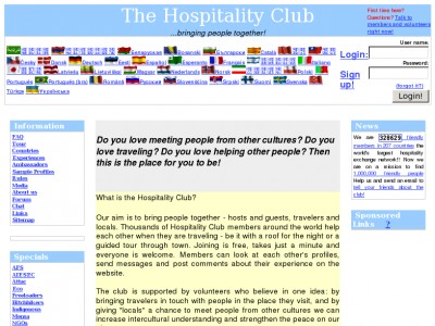 Hospitality Club - свободное путешествие и познание мира (онлайн)