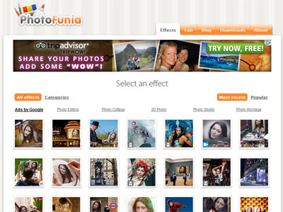 PhotoFunia - создание веселых эффектов на фотографиях (онлайн)