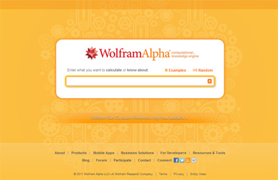 Wolfram|Alpha - база знаний и набор вычислительных алгоритмов (онлайн)