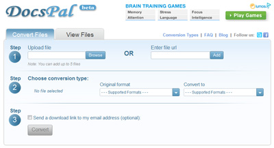 DocsPal – конвертация всевозможных файлов онлайн