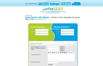 FaxZero - бесплатный факс в США, Канаду и не только (онлайн)