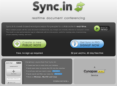 Sync - групповое редактирование документов онлайн