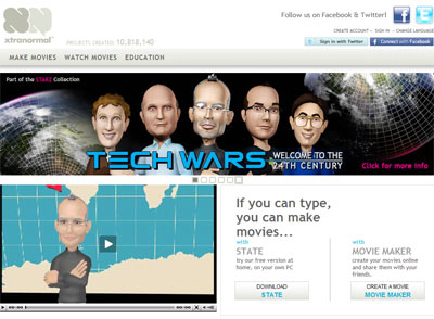Xtranormal — создание собственного анимационного мультфильма (онлайн)